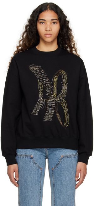 Andersson Bell Black AB Embroidered Sweatshirt