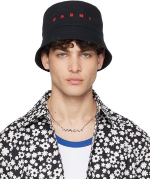 Marni Chapeau bob noir en gabardine