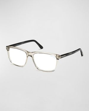 Square Acetate Optical Glasses, Gray