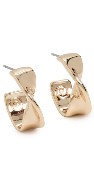 Ettika Heirloom Twist Small Hoops Gold One Size