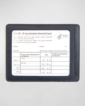 Personalized Leather Vaccine Card Holder
