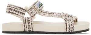 Bottega Veneta Sandales Trip blanc cassé et brun