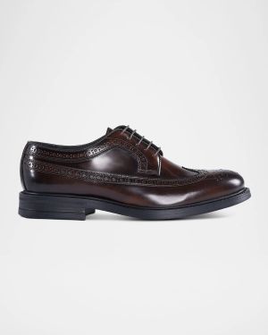 Men's Maxwell Wingtip Brogue Leather Derby Shoes