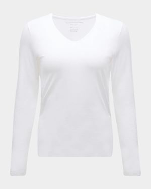 Soft Touch Long-Sleeve V-Neck Tee