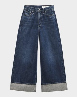 Sofie High-Rise Embellished Ankle Cuff Jeans