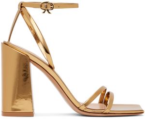 Gianvito Rossi Gold Metallic Heeled Sandals