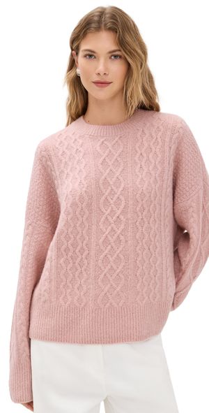 Favorite Daughter The Oversized Cable Sweater Whimsical Rose S