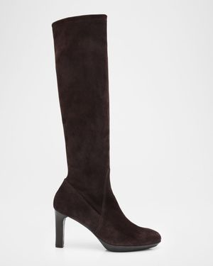 90mm Rhumba Suede Knee-High Boots