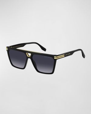 Logo Acetate Aviator Sunglasses