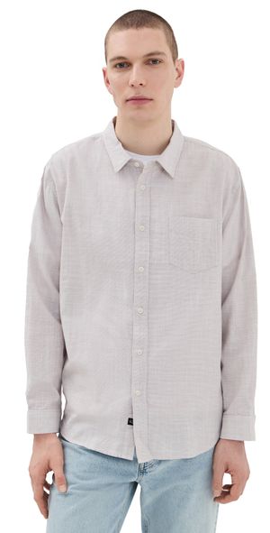RAILS Wyatt Relaxed Fit Shirt Tahini Etch XL