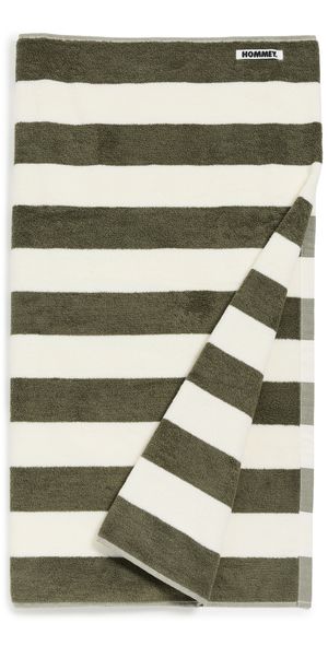 Hommey Beach Towel Matcha Stripes One Size
