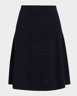 A-Line Textured Knit Skirt