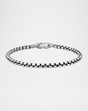 Men's 4mm Box Chain Bracelet in Silver