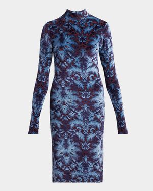 Long-Sleeve Midi Dress