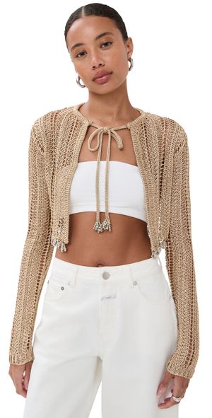 rabanne Cardigan Light Gold M