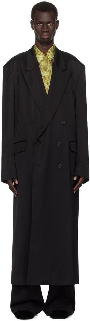 Dries Van Noten Black Oversized Coat