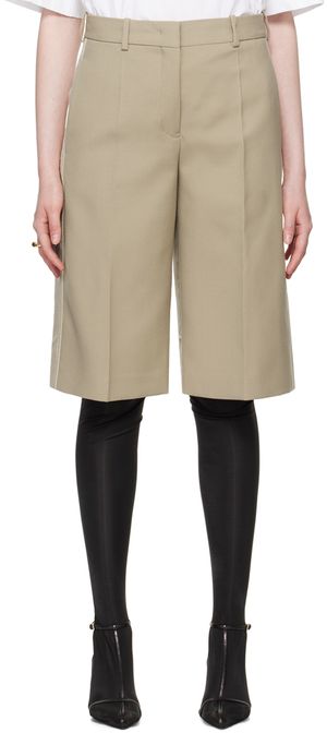 Jil Sander Beige Paneled Shorts