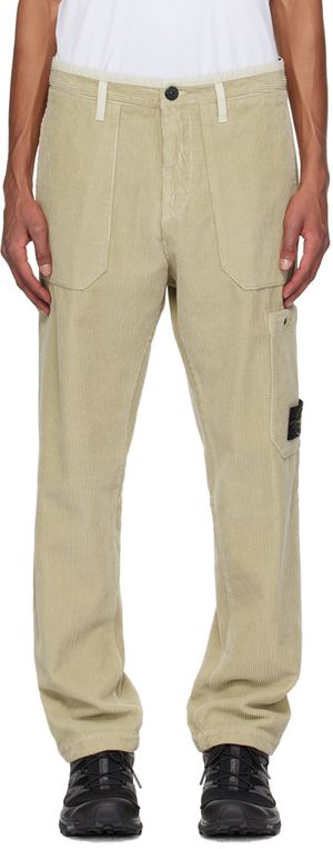 Stone Island Beige Corduroy 800 Trousers
