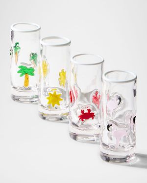 Summer Fun 2.8 oz. Shot Glasses, Set of 4