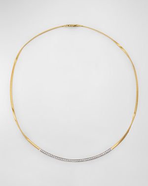 18K Yellow Gold Marrakech Coil Necklace with Diamonds