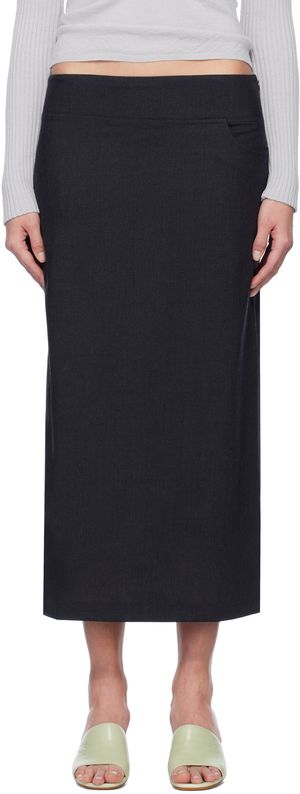 Paloma Wool Jupe longue Olya bleu marine