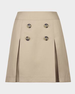 Box Pleat Mini Skirt