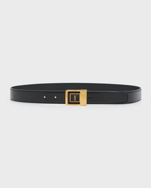 YSL Buckle Leather Belt