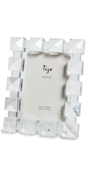 Tizo Design Glass Square Pyramid Photo Frame 4x6 Clear One Size