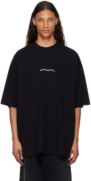 VETEMENTS T-shirt noir à logo de style site Web