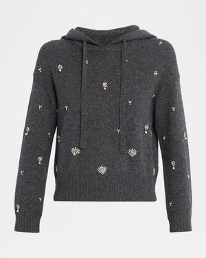 Karmen Wool-Cashmere Embellished Hoodie