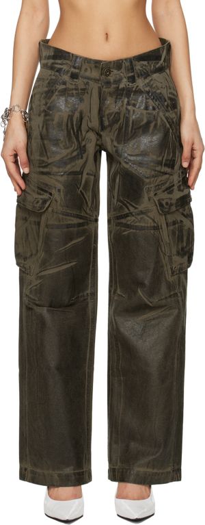 VAQUERA Khaki Low-Rise Cargo Pants