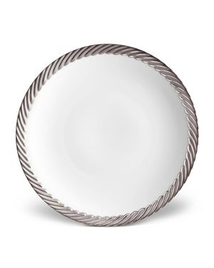 Corde Salad/Dessert Plate, White/Silver
