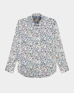 Men's Lazlo Multi-Geometric Stretch Sport Shirt