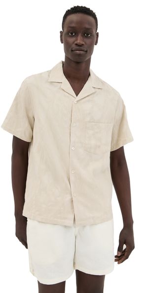 Portuguese Flannel Summer Paisley Camp Collar Shirt Sault M