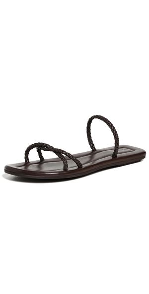 St. Agni Woven Rope Slides Chocolate 37