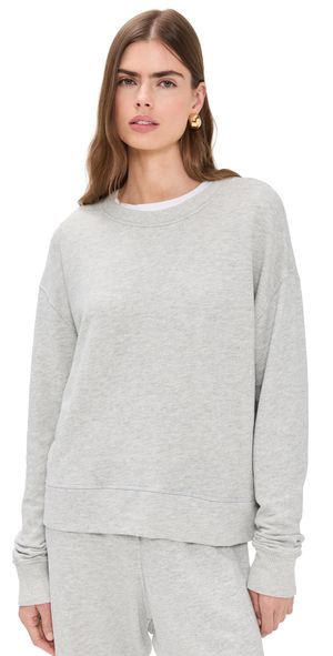 perfectwhitetee Tyler French Terry Pullover Sweatshirt Heather Grey M