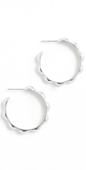 Sophie Blake Selena Scalloped Hoops Silver One Size