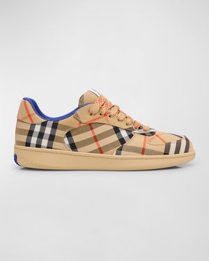 Men's Check Low-Top Sneakers