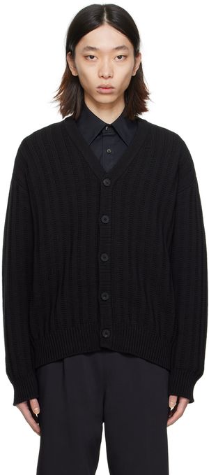 WOOYOUNGMI Cardigan noir à col en Y
