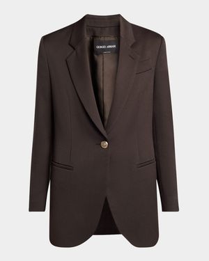 Virgin Wool Single-Breasted Blazer