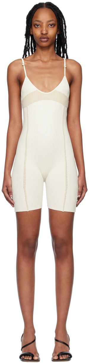 JACQUEMUS Off-White & Beige 'Le Body Bellinu' Bodysuit