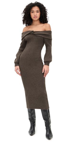 ASTR the Label Tilde Sweater Dress Walnut L