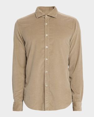 Men's Wide-Wale Corduroy Modern Fit Button-Down Shirt