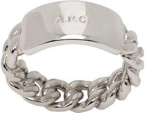 A.P.C. Bague Darwin argentée