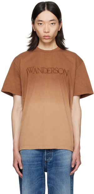 JW Anderson T-shirt brun à effet dégradé
