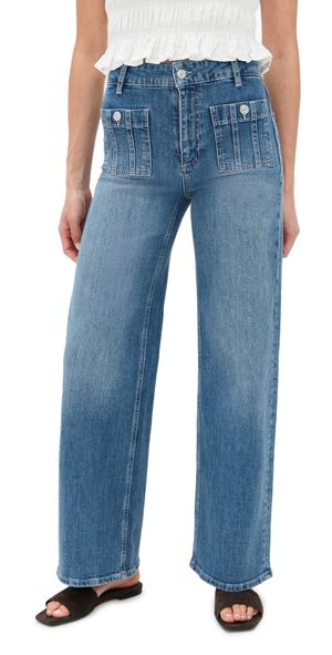 PAIGE Anessa Seamed Patch Pockets Jeans Paley 28