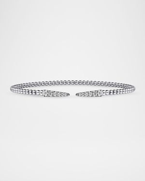 14K White Gold Bujukan Diamond Spikes Split Bangle