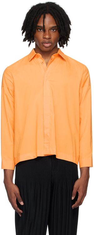 132 5. ISSEY MIYAKE Orange Relaxed Shirt
