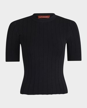 Sparky Short-Sleeve Knit Top