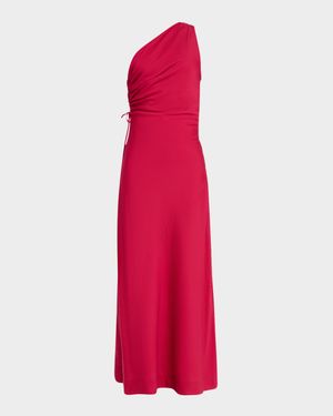 Laureles One-Shoulder Ruched Dress